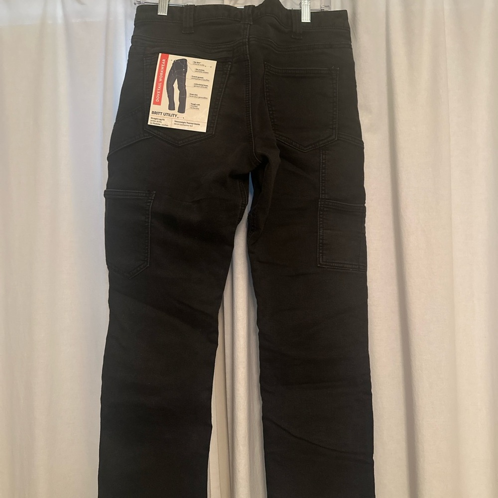 Black Thermal Denim Women's Jeans - Size 10 - Picture 3 of 3